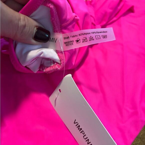 VIMPUNEC One Piece Tummy Control High Waisted Cut Out Swimwear XL - Picture 8 of 9